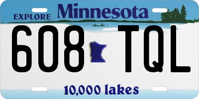 MN license plate 608TQL