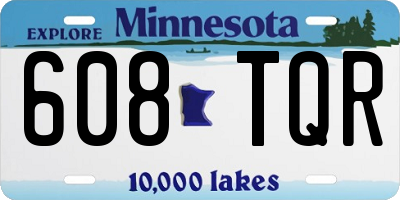 MN license plate 608TQR