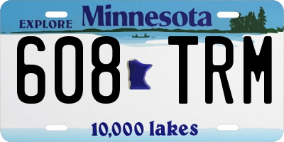 MN license plate 608TRM