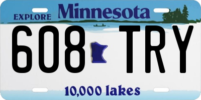 MN license plate 608TRY