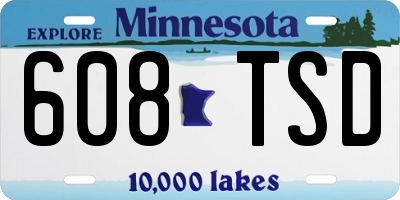 MN license plate 608TSD