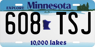 MN license plate 608TSJ