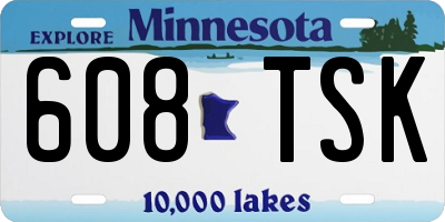 MN license plate 608TSK