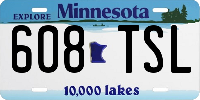 MN license plate 608TSL