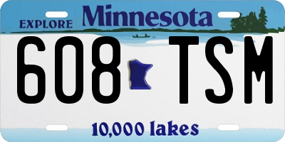MN license plate 608TSM