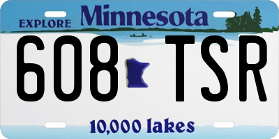 MN license plate 608TSR