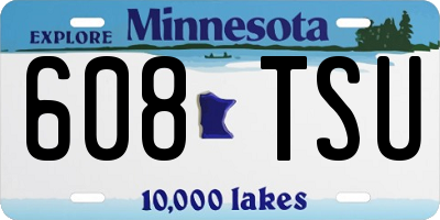 MN license plate 608TSU