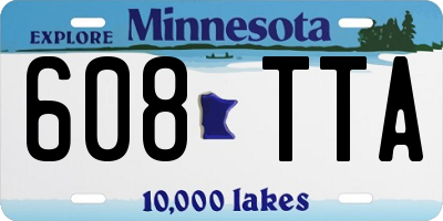 MN license plate 608TTA
