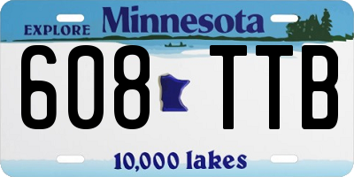 MN license plate 608TTB