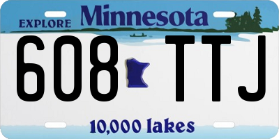 MN license plate 608TTJ