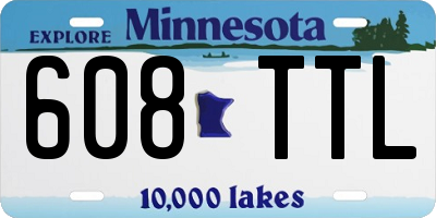 MN license plate 608TTL