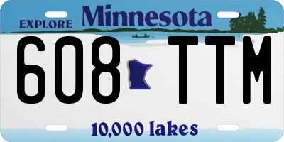 MN license plate 608TTM
