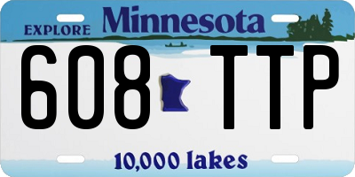 MN license plate 608TTP