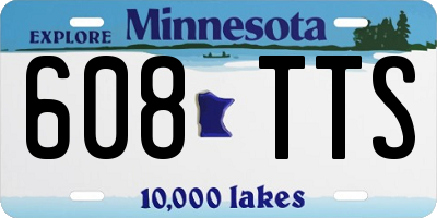 MN license plate 608TTS