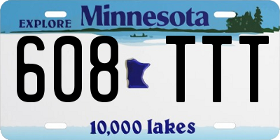 MN license plate 608TTT