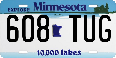 MN license plate 608TUG