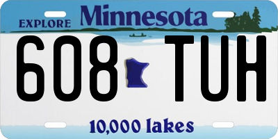 MN license plate 608TUH