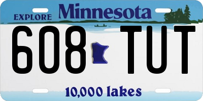 MN license plate 608TUT