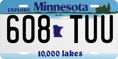 MN license plate 608TUU