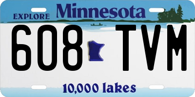MN license plate 608TVM