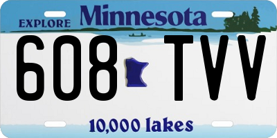 MN license plate 608TVV
