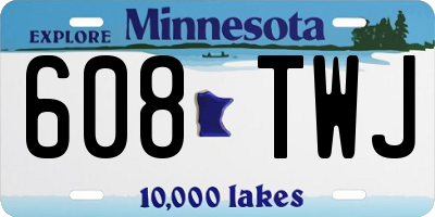 MN license plate 608TWJ