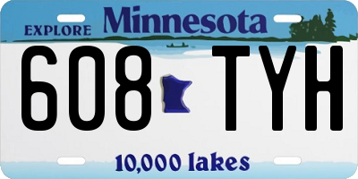 MN license plate 608TYH