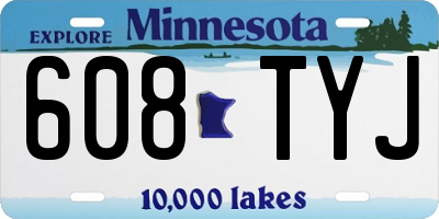 MN license plate 608TYJ