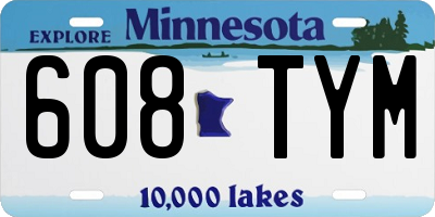 MN license plate 608TYM