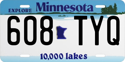 MN license plate 608TYQ