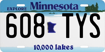 MN license plate 608TYS