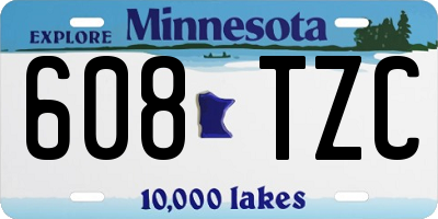 MN license plate 608TZC