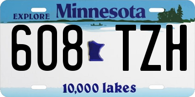 MN license plate 608TZH