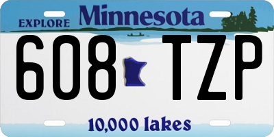 MN license plate 608TZP