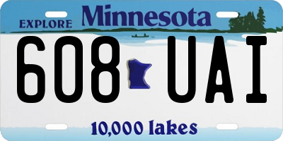 MN license plate 608UAI