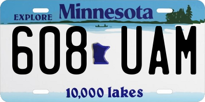 MN license plate 608UAM
