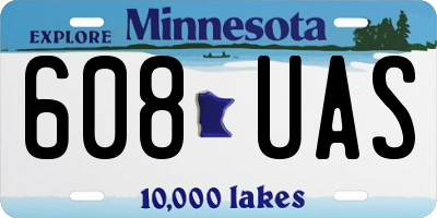 MN license plate 608UAS