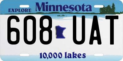 MN license plate 608UAT