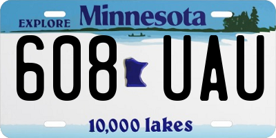 MN license plate 608UAU