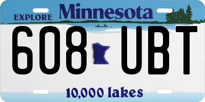 MN license plate 608UBT