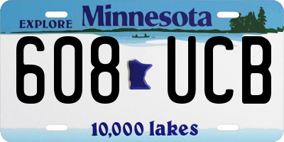 MN license plate 608UCB