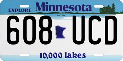 MN license plate 608UCD