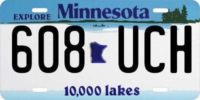 MN license plate 608UCH