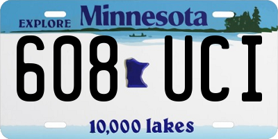 MN license plate 608UCI