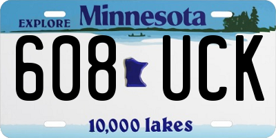 MN license plate 608UCK