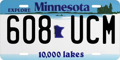 MN license plate 608UCM
