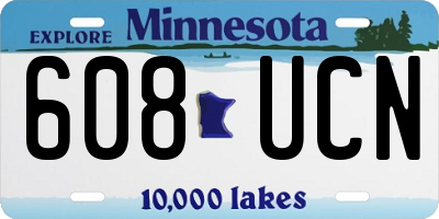 MN license plate 608UCN