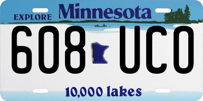 MN license plate 608UCO