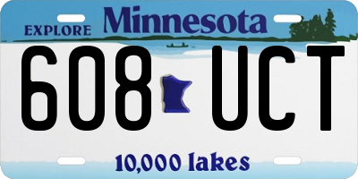 MN license plate 608UCT