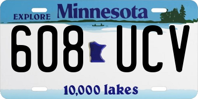 MN license plate 608UCV